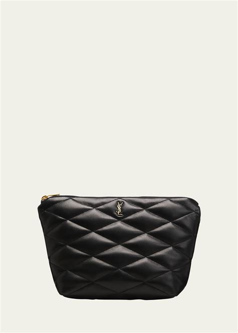 sade ysl quilted lambskin pouch clutch bag|Saint Laurent Sade YSL Quilted Lambskin Pouch Clutch Bag.